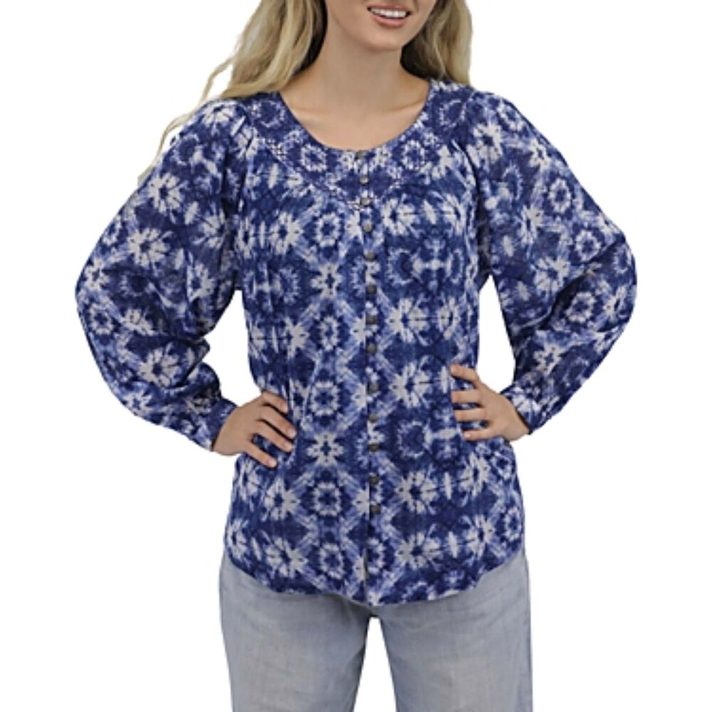 BEACHLUNCHLOUNGE BOHO Penelope Printed Top In Calidascope Sz M